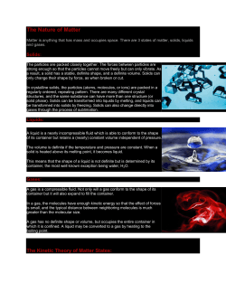 The Nature of Matter