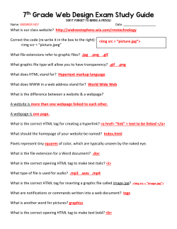 7th Grade Web Design Exam Study Guide