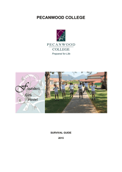 Founders Girls rules, routines and regulations