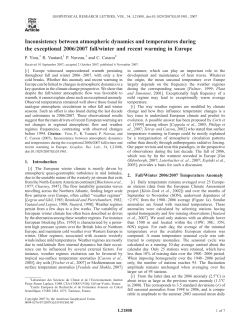 Inconsistency between atmospheric dynamics and temperatures