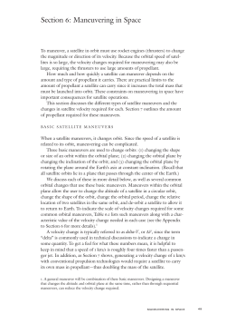 Section 6: Maneuvering in Space