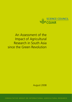 An Assessment of the Impact of Agricultural Research - ISPC