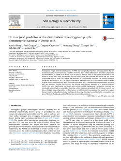 pH is a good predictor of the distribution of anoxygenic