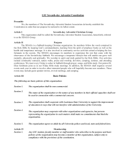 LSU Seventh-day Adventist Constitution