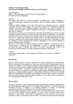 Fashion Terminology Today