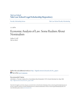 Economic Analysis of Law: Some Realism About Nominalism