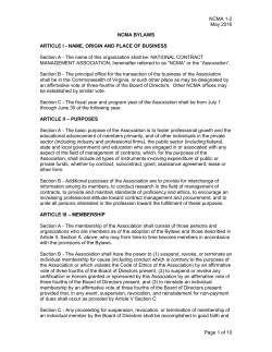 1-2 NCMA Bylaws - National Contract Management Association