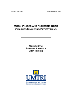 moon phases and nighttime road crashes involving pedestrians