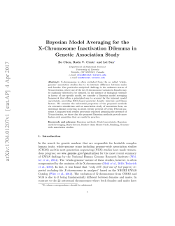 Bayesian Model Averaging for the X