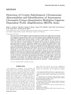Detection of cryptic subtelomeric chromosome abnormalities and
