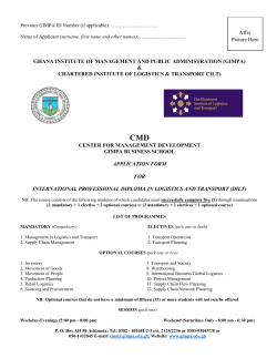 International Professional Diploma In Logistics And