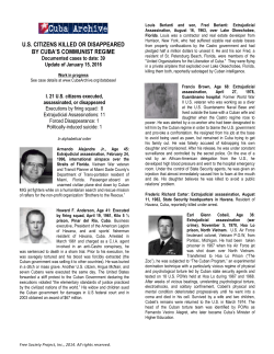 us citizens killed or disappeared by cuba`s