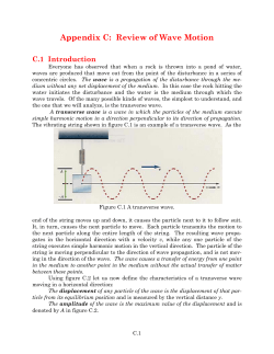 Appendix C: Review of Wave Motion