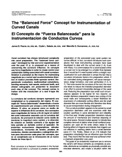 The "Balanced Force" Concept for Instrumentation of Curved Canals