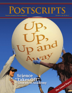 Science &ldquo;Takes Off&rdquo;