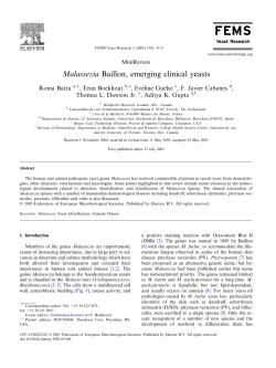 Malassezia Baillon, emerging clinical yeasts - CBS-Knaw