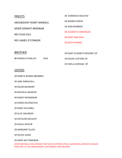 PRIESTS BROTHER SISTERS