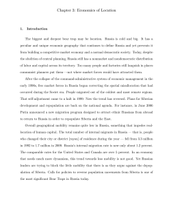 Chapter 3: Economics of Location