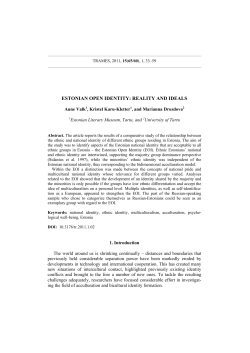 Full article in PDF format - Estonian Academy Publishers