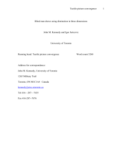 Tactile picture convergence 1 Blind man draws using diminution in