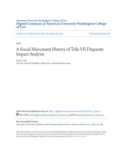 A Social Movement History of Title VII Disparate Impact