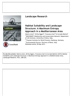 Habitat Suitability and Landscape Structure: A Maximum Entropy