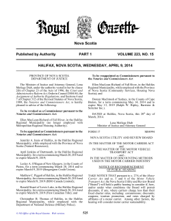 Issue No. 15 - Government of Nova Scotia