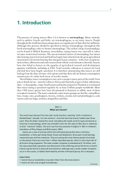 Edible Insects - Future prospects for food and feed security