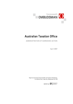 Australian Taxation Office—Administration of garnishee action