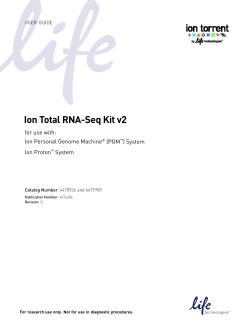Ion Total RNA-Seq Kit v2 User Guide (Pub. no. 4476286 Rev. D)