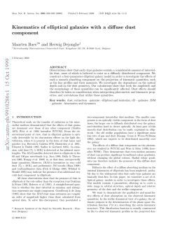 Kinematics of elliptical galaxies with a diffuse dust component