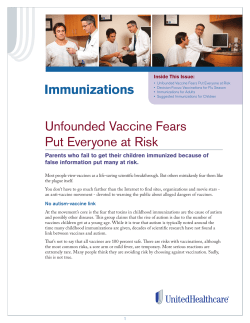 Immunizations