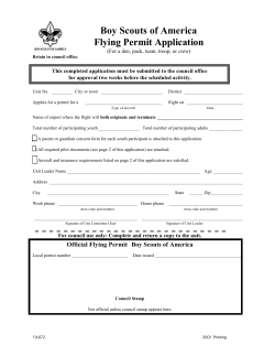 Boy Scouts of America Flying Permit Application