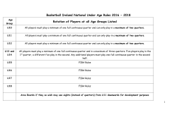 National Underage Rules 2016-2018
