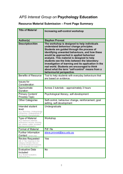 APS Interest Group on Psychology Education