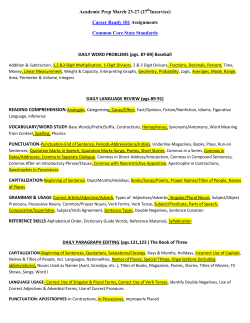 Academic Prep March 23-27 - Williston School District 29