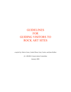 Guide for Guides - American Rock Art Research Association