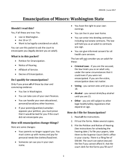 emancipation of minors in washington state