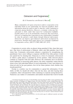 Ostracism and Forgiveness