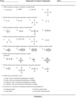 Important Covalent Compounds Questions
