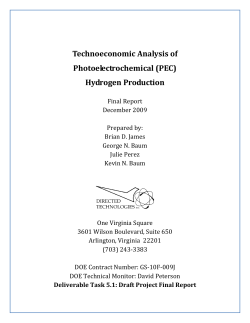 Technoeconomic Analysis of
