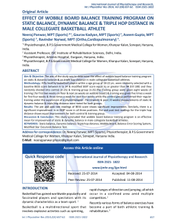 EFFECT OF WOBBLE BOARD BALANCE TRAINING PROGRAM ON