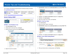 Proctor Tips and Troubleshooting