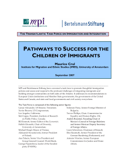 pathways to success for the children of immigrants