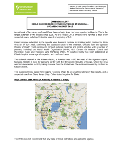 An outbreak of laboratory-confirmed Ebola haemorrhagic fever has