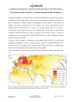 Ist die genetische Variabilit&auml;t des CCR5-Gens des