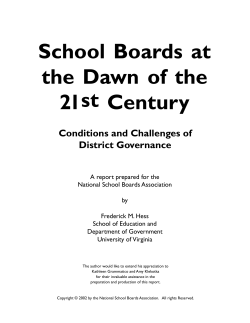 School Boards at the Dawn of the 21st Century