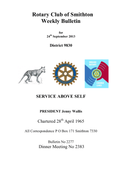 Rotary Club of Smithton Weekly Bulletin