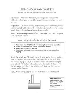 Sizing and Constructing Your Rain Garden