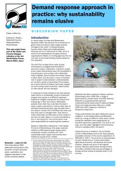 Demand response approach in practice